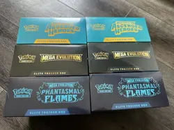Pokemon Phantasmal Flames Ascended Heroes Mega Elite Trainer Box ETB Lot Of 6 - Image 3