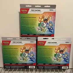 Pokemon First Partner Illustration Collection Series 1 (Lot of 3) SEALED - Image 2