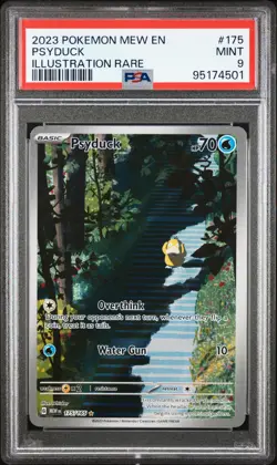 2023 POKEMON MEW EN-151 ILLUSTRATION RARE #175 PSYDUCK PSA 9 - Image 1