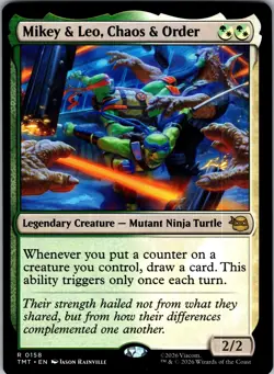 Mikey & Leo, Chaos & Order R Teenage Mutant Ninja Turtles 158 NM - Image 1