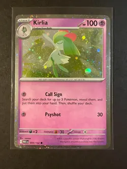 Pokemon Kirlia 059/132 Mega Evolution Cosmos Holo Common Promo NM - Image 1
