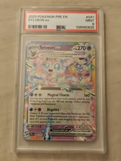 2025 POKEMON PRE EN-PRISMATIC EVOLUTIONS #041 SYLVEON EX PSA 9 - Image 1