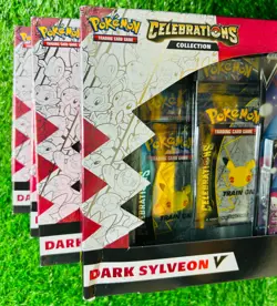 4x Pokemon Celebrations Dark Sylveon V Collection Box Lot 4 Evolving Skies - Image 4