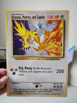 Legendary Birds Articuno Moltres Zapdos JUMBO Oversized Pokemon Promo See Crease - Image 1