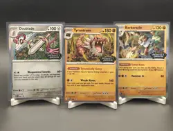 Pokemon Perfect Order Set Of 3 Pre-Release Promos Tyrantrum Doublade Barbaracle - Image 1