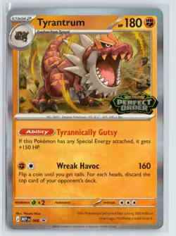 Pokemon Perfect Order Set Of 3 Pre-Release Promos Tyrantrum Doublade Barbaracle - Image 2