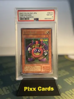 2001 Yu-Gi-Oh! JPN Time Wizard Metal Raiders PSA 8 - Image 1