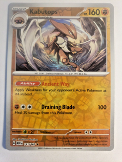 Pokemon TCG Scarlet & Violet 151 Kabutops Reverse Holo Card 141/165 - Image 1
