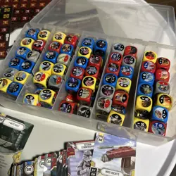 Star Wars Destiny Dice And Card Lot 140 Dice Tokens And case - Image 2