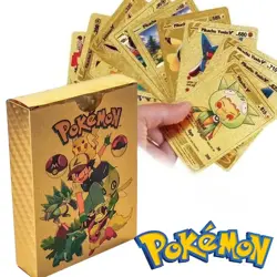 Pokemon Card Foil GOLD PACK CARDS TCG GX Vmax GX Card Charizard Rare 55PCS - Image 1
