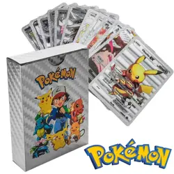 55PCS Pokemon Card Foil Silver Pack Cards TCG GX Vmax GX Card Charizard Rare - Image 2