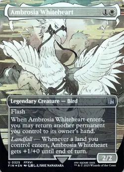 Ambrosia Whiteheart FOIL BORDERLESS Final Fantasy Magic MTG NM - Image 1