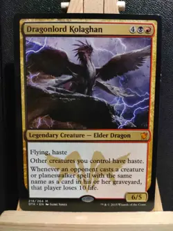 Dragonlord Kolaghan - Dragons of Tarkir - Mythic - NM to LP (see pics) MTG - Image 1