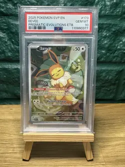 EEVEE 173 | PSA 10 | Prismatic Evolution ETB Promo Graded Pokemon Card - Image 1