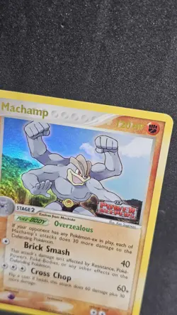 Pokemon Card Machamp 11/108 EX Power Keepers Set Stamped Reverse Holo Rare LP - Image 3