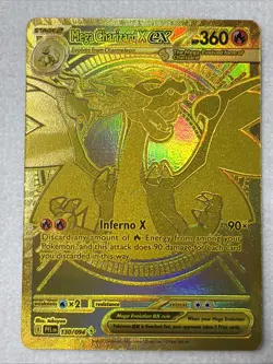 Pokemon Mega Charizard X ex Gold Hyper Rare 130/094 - Phantasmal Flames-new - Image 1