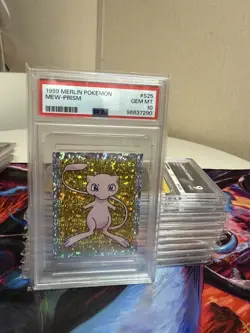 PSA 10 GEM MINT 1999 MERLIN POKEMON #S25 MEW-PRISM - Image 2