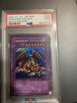 Yugioh MRD Thousand Dragon Secret Rare Psa 9 - Image 1