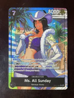 One Piece TCG Ms. All Sunday (Alternate Art) OP14-084 The Azure Sea's Seven Foil - Image 1