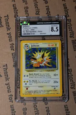 Jolteon Holo Pokemon Error *No Set Symbol* CGC Graded Card - 1999 - Image 1