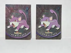 Rattata #19 Topps Blue Logo Lot Of 2 Cards Pokemon - Image 1