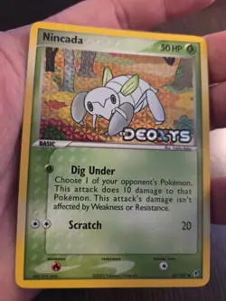 Nincada 67/107 EX Deoxys Pokemon 2005 Reverse Holo Stamped Rare Card - NM - Image 2