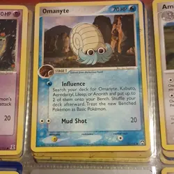 Pokemon TCG Card Lot of 9, Basic, Stage 1, Trainer, Drowzee, Eevee, Omanyte - Image 3