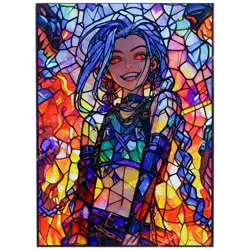 Riftbound: Spiritforged TCG - Jinx Colorful Laser Card protection case Origins - Image 1