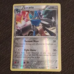 Pokemon TCG Lucario 63/124 Fates Collide Reverse Holo Rare 110HP Stage 1 2016 - Image 1