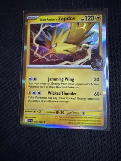 Team Rocket's Zapdos 070/182 (HOLO) Pokemon TCG: SV10: Destined Rivals NM - Image 1