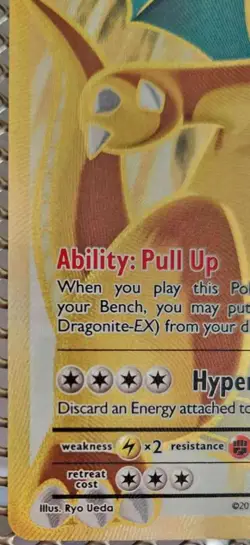 POKEMON XY EVOLUTIONS DRAGONITE EX 106/108 FULL ART ULTRA RARE NEAR MINT - Image 5