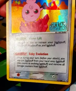Pokemon TCG EX Crystal Guardians Igglybuff 21/100 Stamped Reverse Holo - MP - Image 3