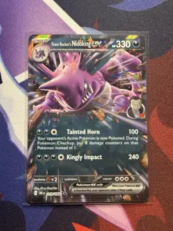 Team Rocket's Nidoking ex 119/182 SV10 Destined Rivals Pokemon English In Hand - Image 1