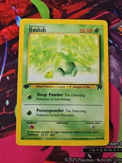 Pokemon Tcg Team Rocket 1st edition Oddish 63/82 NM WOTC - Image 1