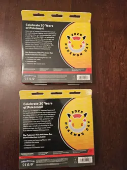 Two 2026 Pokemon Day Collection - 30th Anniversary Pikachu Promo Pack Lot - 2x - Image 4