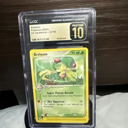 POKEMON TCG 2003 Breloom Ex Sandstorm 33 CGC PRISTINE 10 - Image 1