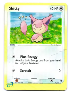 Skitty 70/109 Common Ruby & Sapphire Pokemon Reverse Holo DMG - Image 1