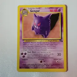 Gengar 20/62 - Fossil Unlimited 1999 Non Holo Rare Pokemon TCG - Image 1
