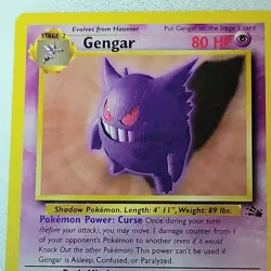 Gengar 20/62 - Fossil Unlimited 1999 Non Holo Rare Pokemon TCG - Image 2