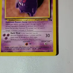 Gengar 20/62 - Fossil Unlimited 1999 Non Holo Rare Pokemon TCG - Image 4