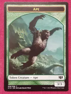 Magic The Gathering COMMANDER 2014 C14 APE ZOMBIE token card MTG - Image 1