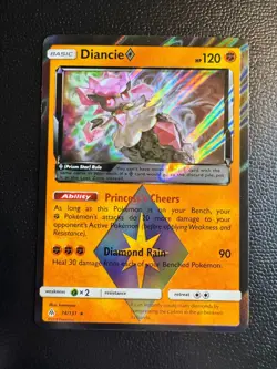 Pokemon TCG Diancie Prism Star Prism Rare SM - Forbidden Light 74/131 NM - Image 1
