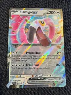 Pokemon TCG Flamigo ex 160/191 SV08: Surging Sparks Double Rare NM - Image 1