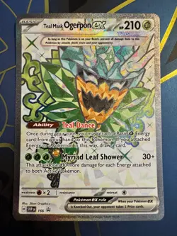 Pokemon TCG Teal Mask Ogerpon ex 166 Scarlet & Violet Promo Cards Ultra Rare NM - Image 1