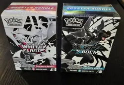White Flare & Black Bolt Pokemon TCG Booster Bundle New Factory Sealed Lot X 2 - Image 1