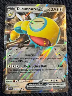 Pokemon TCG Dudunsparce ex 121/159 SV09: Journey Together Double Rare NM - Image 1