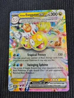 Pokemon TCG Alolan Exeggutor ex 133/191 SV08: Surging Sparks Double Rare NM - Image 1