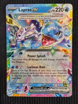 Pokemon TCG Lapras ex 032/142 SV07: Stellar Crown Double Rare NM - Image 1