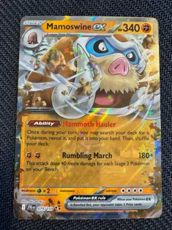 Pokemon TCG Mamoswine ex 079/159 SV09: Journey Together Double Rare NM - Image 1