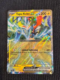 Pokemon TCG Tapu Koko ex 051/159 SV09: Journey Together Double Rare NM - Image 1